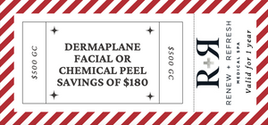 $500 GC + Dermaplane Facial or Chemical Peel